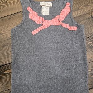 Matilda Jane Charcoal Tank with Coral Ribbons